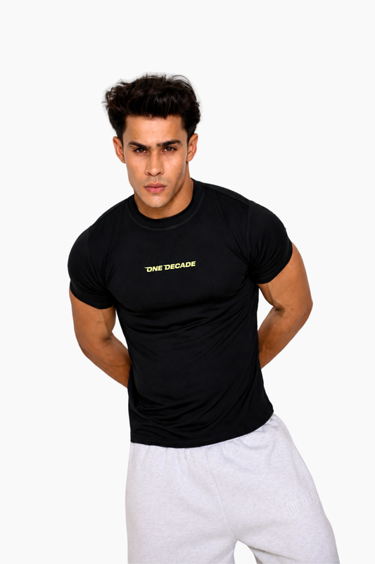 axis muscle fit tee - black